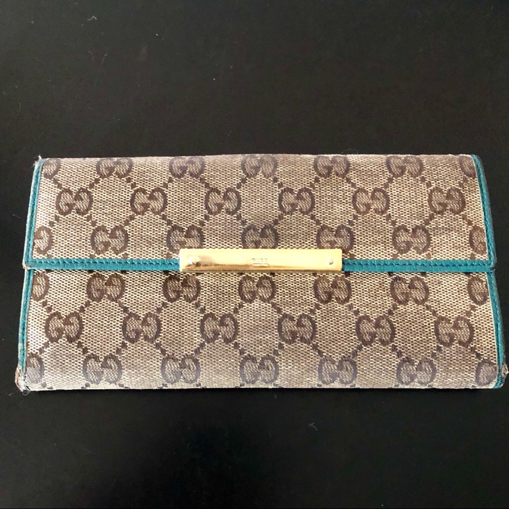 Vintage Gucci Monogram Canvas Wallet